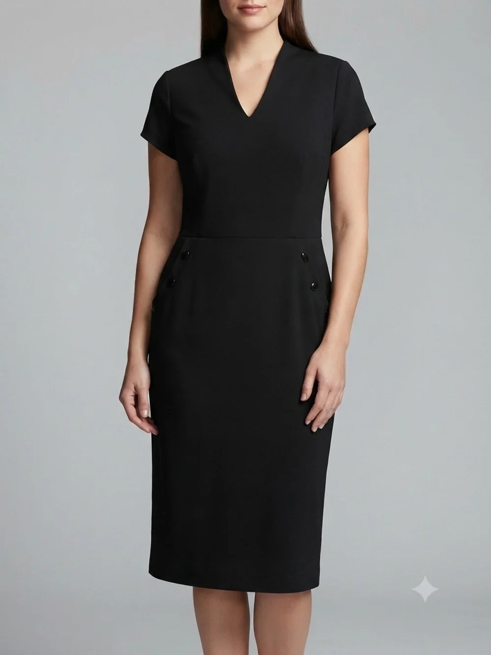 JONES WEAR DRESS Day To Dinner Sheath Dress 16 20.5” p2p Black $90 Retail NWT*